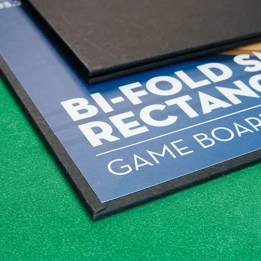 Your Game board consists of a rock-solid, environmentally-friendly recycled 1200gsm grey board