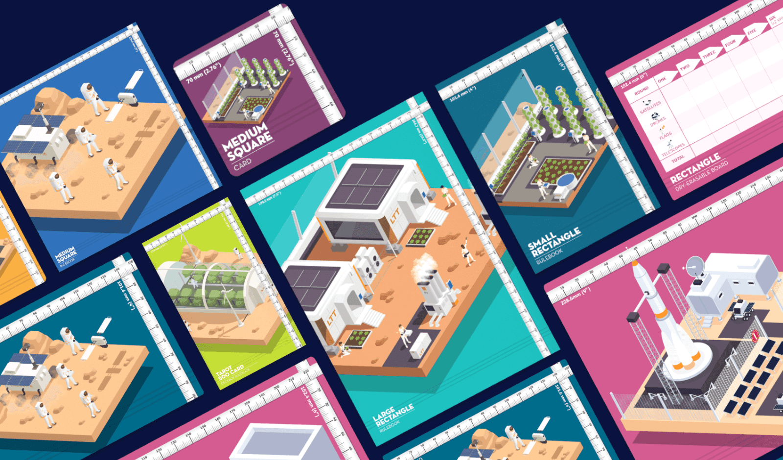 Custom board and card game manufacturing, showcasing high-quality production.