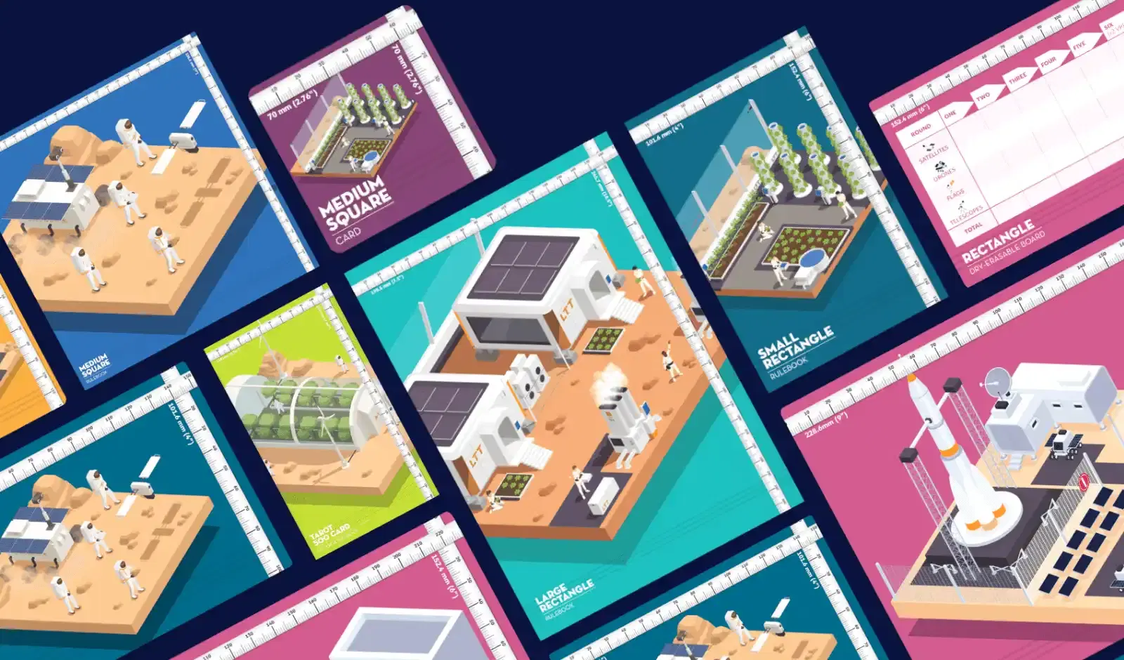 Custom board and card game manufacturing, showcasing high-quality production.